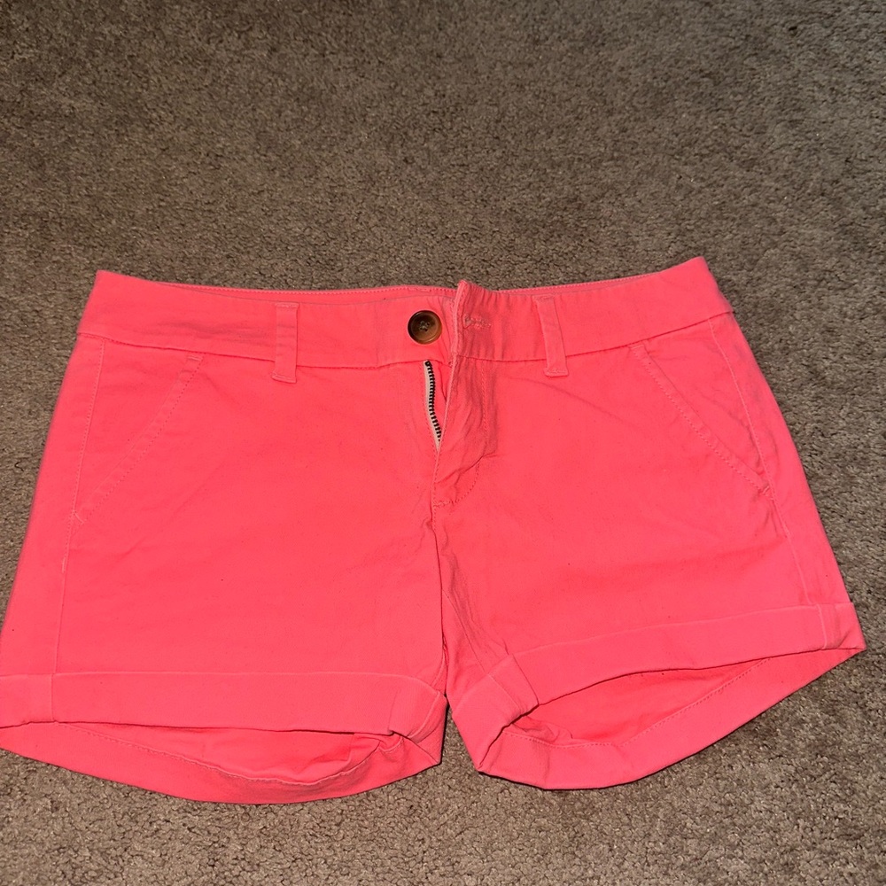 American Eagle Outfitters Pink Midi Waist Shorts